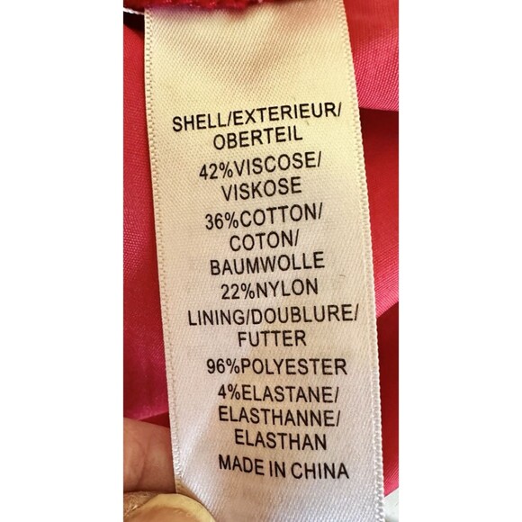 ADRIANNA PAPPELL Red Lace Ruched Exposed‎ Side Zip Stretch Bodycon Dress 8 US - Picture 12 of 13